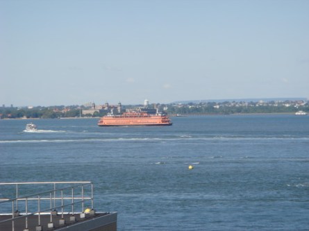 Promenade view 14 - ferry and Ellis Island